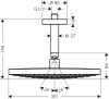 Głowica natryskowa HANSGROHE RAINDANCE SELECT S Fi300, z przyłączem sufitowym 100mm, chrom 27337000
