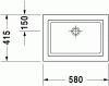 Umywalka DURAVIT 2ND FLOOR 58x41,5cm, biała 0317580029