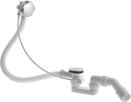 Zestaw przelewowo-odpływowy DURAVIT D-CODE do wanien, chrom 7902250000010