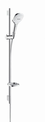 Zestaw prysznicowy HANSGROHE Raindance Select E 120 3jet/Unica'S Puro 0,9 m chrom/biały 26621400