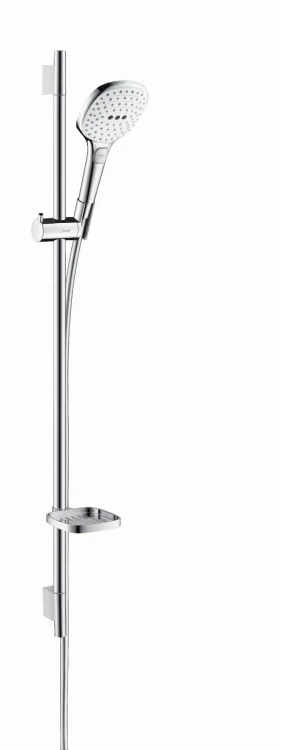 Zestaw prysznicowy HANSGROHE Raindance Select E 120 3jet/Unica'S Puro 0,9 m chrom/biały 26621400