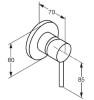 Bateria natryskowa KLUDI BOZZ podtynkowa, chrom 389250576