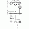 Bateria wannowa ALPLUS TRES 3 otworowa, chrom 20316102