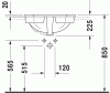 Umywalka wpuszczana w blat DURAVIT 1930 58x47cm, biała 0476580000
