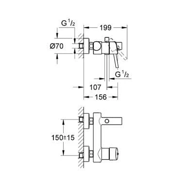 Bateria wannowa GROHE CONCETTO chrom 32211001