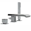 Bateria wannowa CUADRO-TRES 3 otworowa, wylewka kaskadowa, chrom 10716102