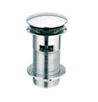 Korek umywalkowy McALPINE "Click-Clack", z przelewem, chrom CW60-CB