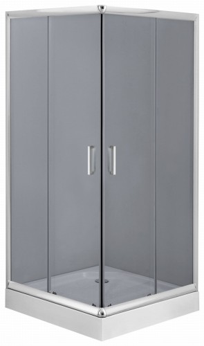 Kabina kwadratowa DEANTE FUNKIA 80cm szkło grafitowe, chrom KYC 442K