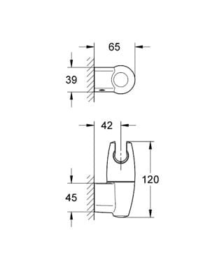 Uchwyt natryskowy ruchomy GROHE MOVARIO naścienny stały chrom 28401000