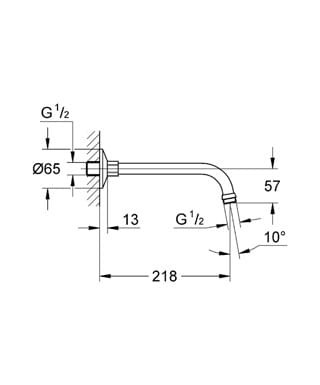Ramię prysznica GROHE RELEXA 21.8cm chrom 27406000