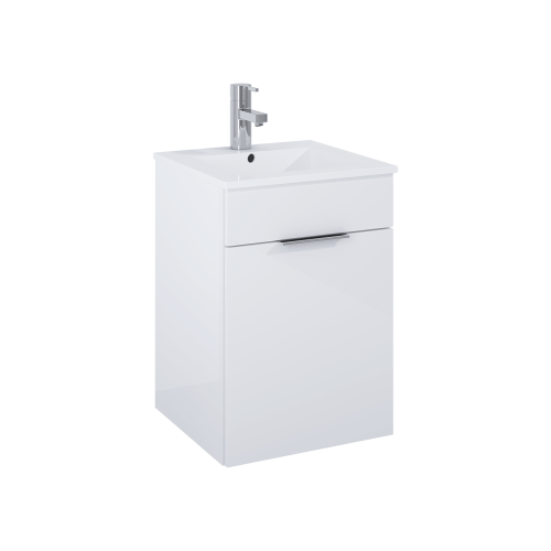 Zestaw ELITA QUBO PLUS 40 1D umywalka 40cm z szafką, biała WHITE 166483